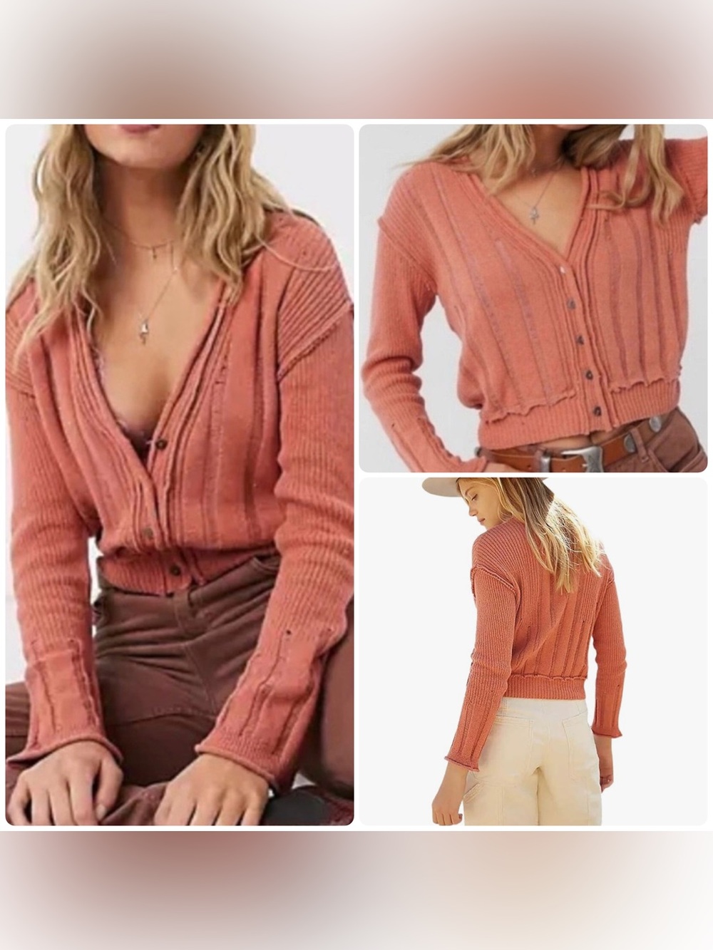 Free People Distressed Cardigan Size Small
